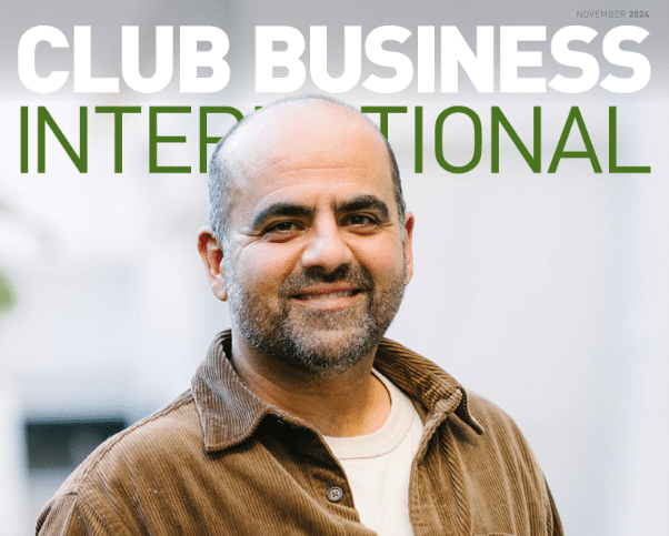 Portrait of Al Noshirvani over the words Club Business International